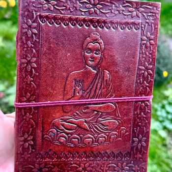 Agenda Buddha piele si hartie naturala 18 cm