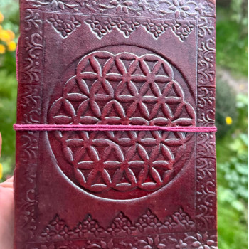 Agenda Floarea Vieții piele si hartie naturala 18 cm