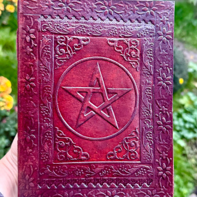 Agenda Pentagrama piele si hartie naturala 18 cm